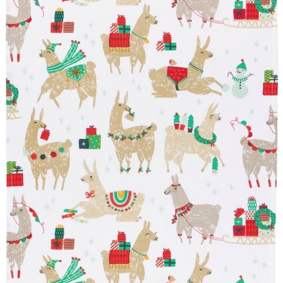Now Designs Fa La La Llama Tea Towels Set/2 NWT - Picture 2 of 3